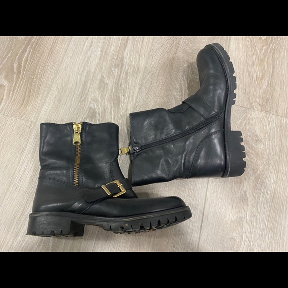Black boots real leather - Picture 2 of 3